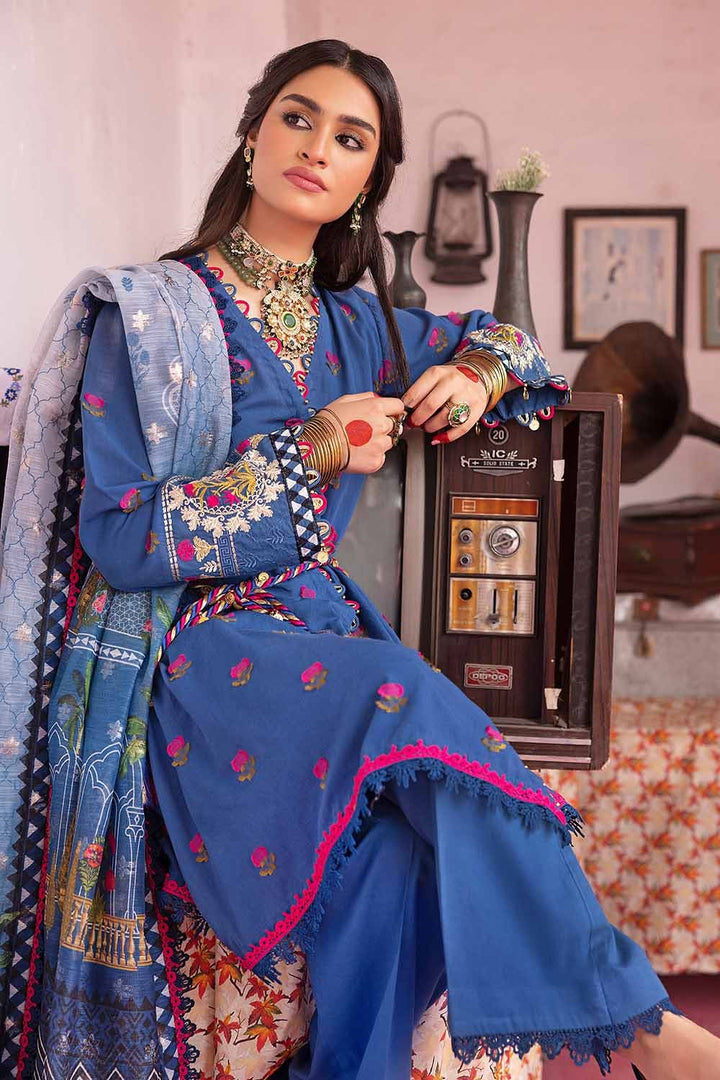 Gul Ahmed Stitched Festive 3 Piece FE#32039 - Salai - Gul Ahmed 