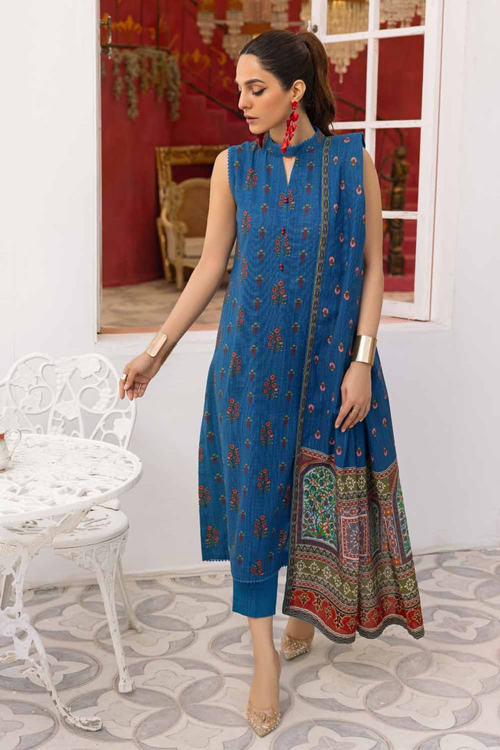 Gul Ahmed Stitched Winter Khaddar K-32032 - Salai - Gul Ahmed 