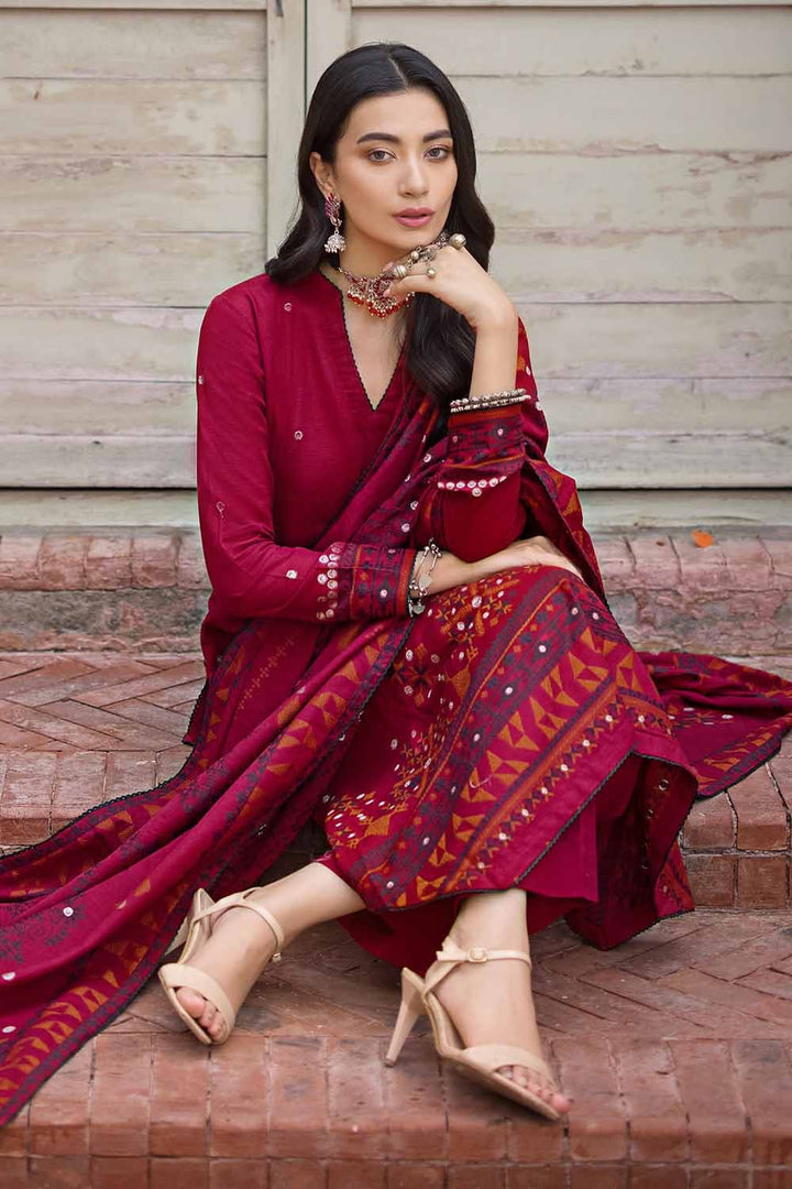 Gul Ahmed Stitched Winter Khaddar & Jacquard MJ#32065 - Salai - Gul Ahmed 