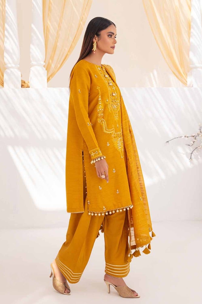 Gul Ahmed Stitched Festive 2024 3 Piece PRW#32063 - Salai - Salai 