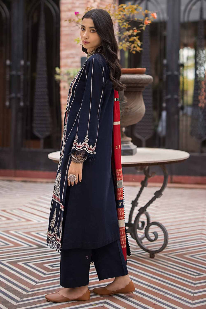 Gul Ahmed Stitched Winter 3 Piece MJ#32059 - Salai - Gul Ahmed 