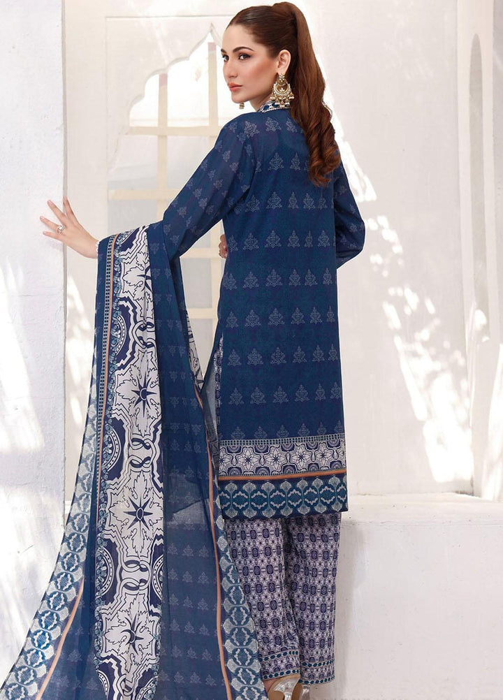 Khas Lawn Stitched 3 Piece KL-1791 - Salai - Khas 