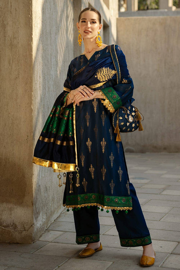 Gul Ahmed Festive Stitched 3 Piece FE-42008 - Salai - Gul Ahmed 