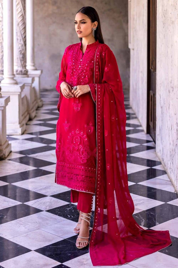 Gul Ahmed Festive Stitched 3 Piece FE-42047 - Salai - Gul Ahmed 