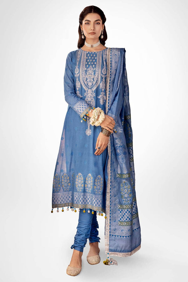 Gul Ahmed Festive Stitched 3 Piece FE-42050 - Salai - Gul Ahmed 