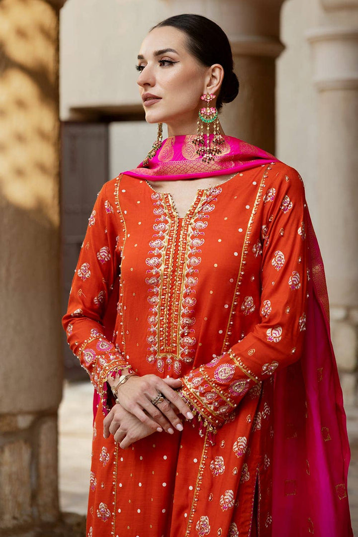 Gul Ahmed Festive Stitched 3 Piece FE-42078 - Salai - Gul Ahmed 