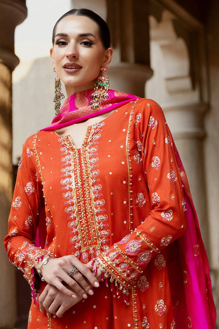 Gul Ahmed Festive Stitched 3 Piece FE-42078 - Salai - Gul Ahmed 