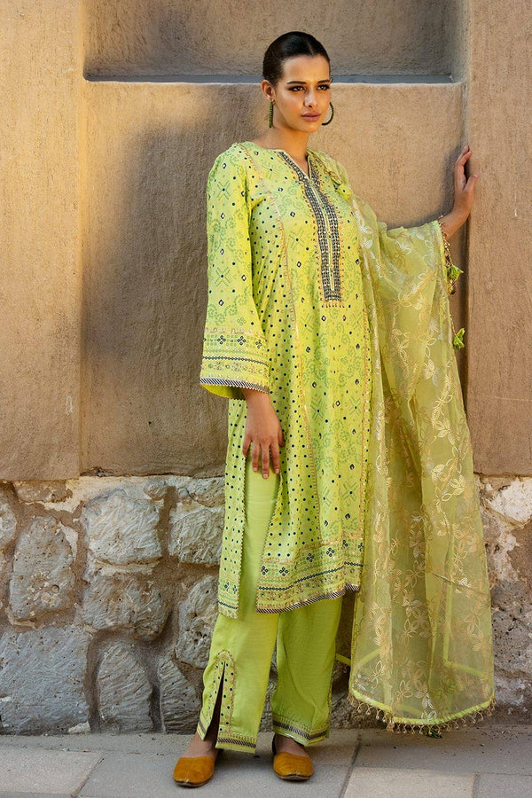 Gul Ahmed Festive Stitched 3 Piece FE-42080 - Salai - Gul Ahmed 