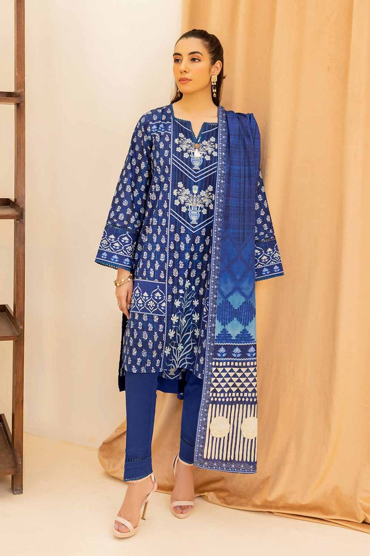 Gul Ahmed Cambric Stitched 3 Piece CBN#32015 - Salai - Gul Ahmed 