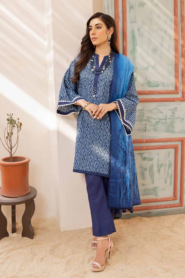 Gul Ahmed Cambric Stitched 3 Piece CBN#32018 - Salai - Gul Ahmed 