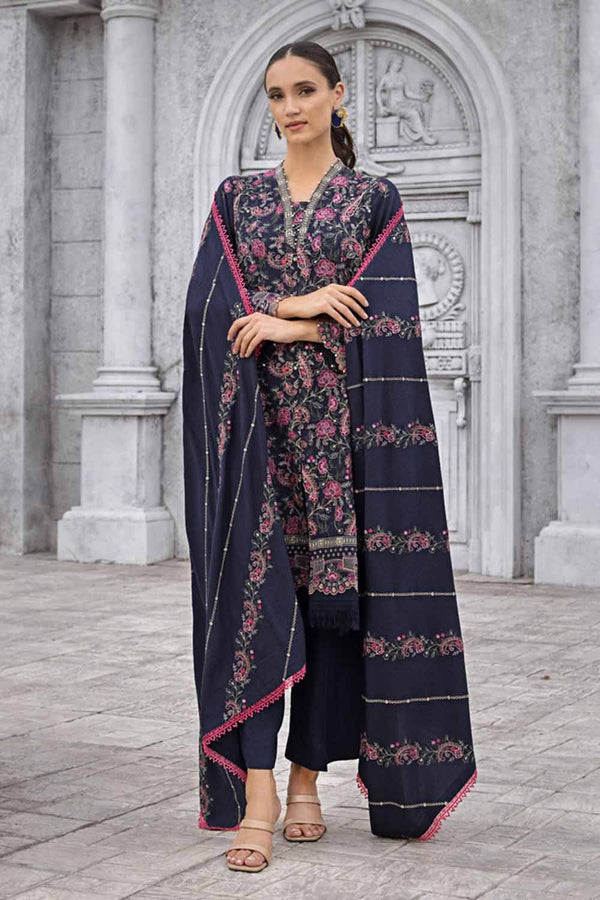 Gul Ahmed Stitched Winter Dhanak DH-32002 - Salai - Gul Ahmed 