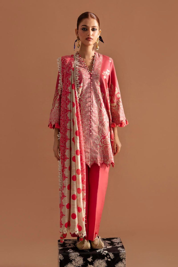 Sana Safinaz Stitched Winter 3 Piece MH30A - Salai - Sana Safinaz 