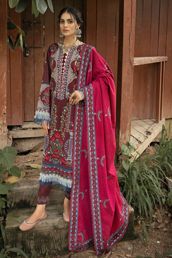 Gul Ahmed Stitched 3 Piece Khaddar K-22051 - Salai - Gul Ahmed 