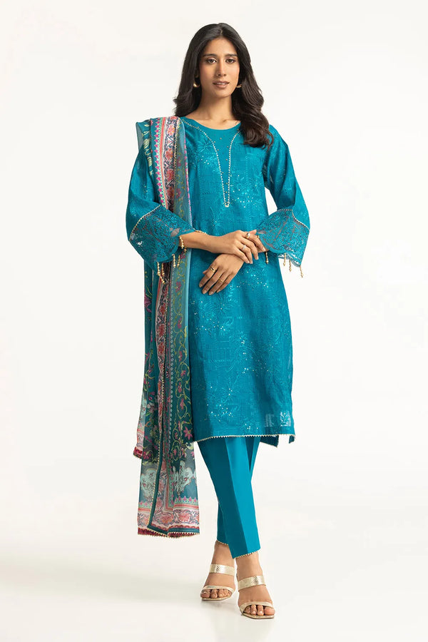 Gul Ahmed Stitched Festive 3 Piece IUSTKSD-144