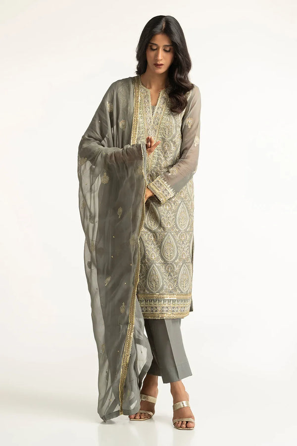 Gul Ahmed Stitched Festive 3 Piece IUSTKSD-199