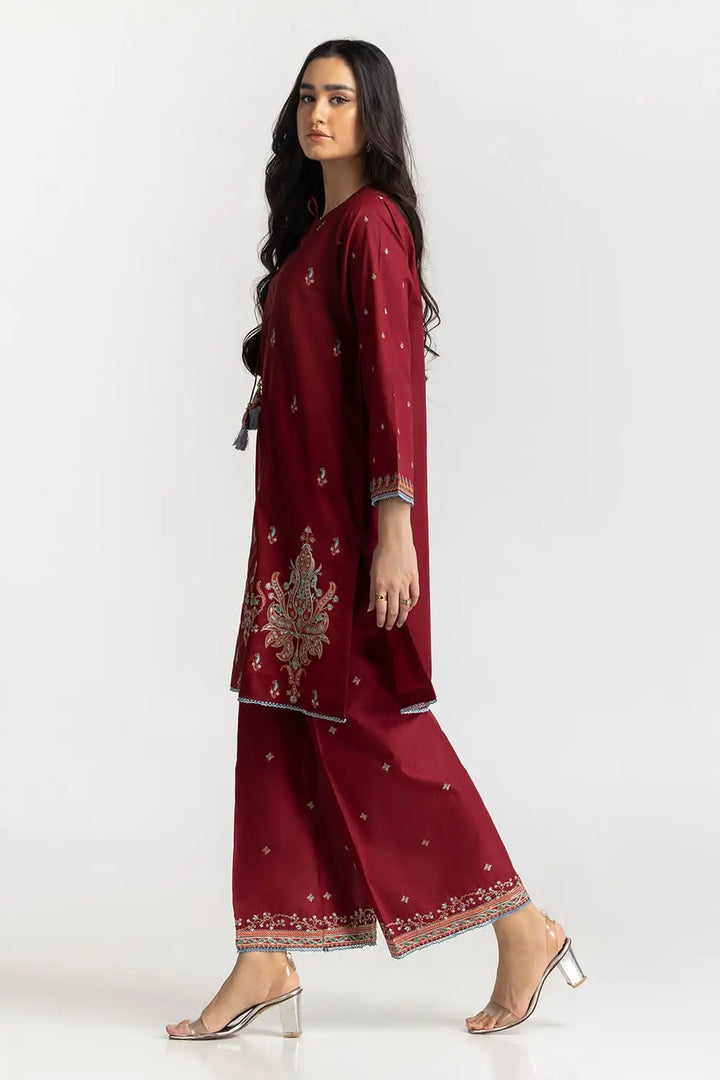 Gul Ahmed Stitched Lawn 2 Piece TL#42055 - Salai - Gul Ahmed 