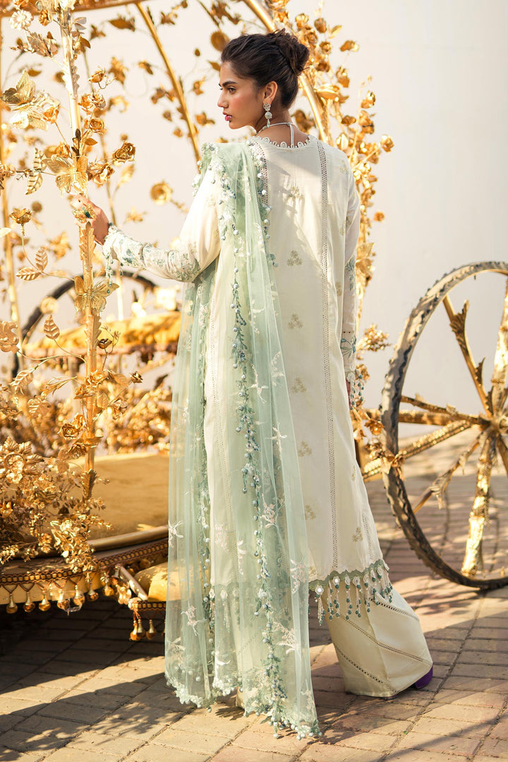 Sana Safinaz Stitched Festive 3 Piece L241-003A - Salai - Sana Safinaz 