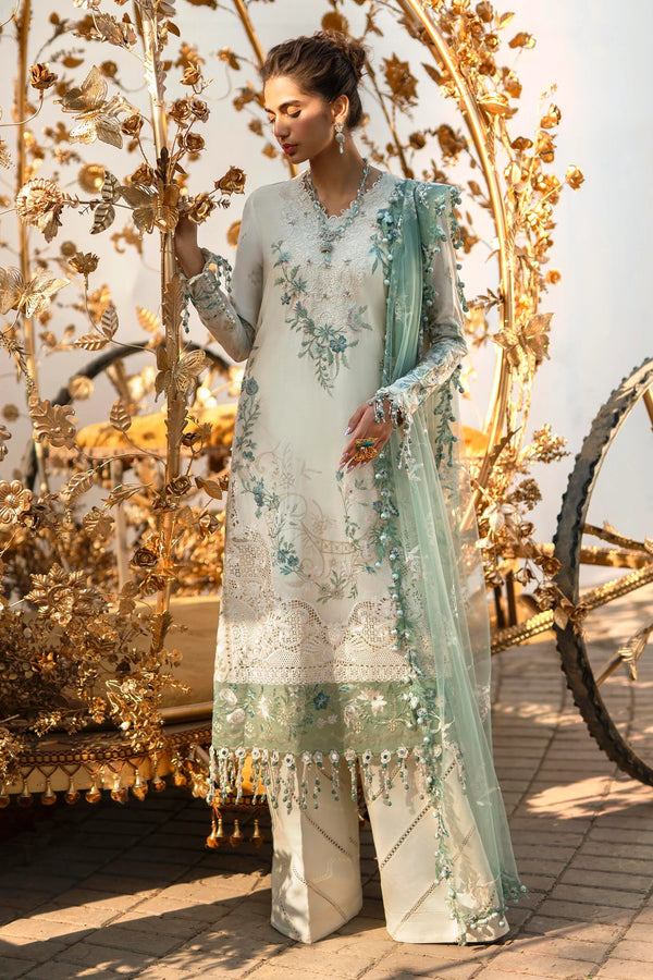 Sana Safinaz Stitched Festive 3 Piece L241-003A - Salai - Sana Safinaz 