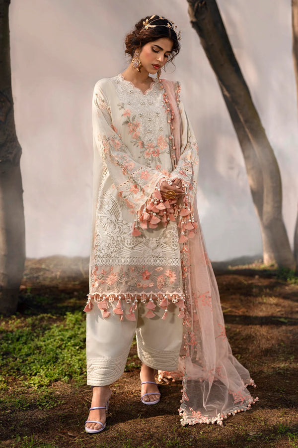 Sana Safinaz Stitched Festive 3 Piece L241-003B - Salai - Sana Safinaz 