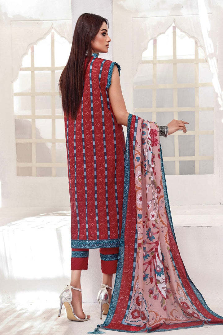 Khas Lawn Stitched 3 Piece KL-1794 - Salai - Khas 