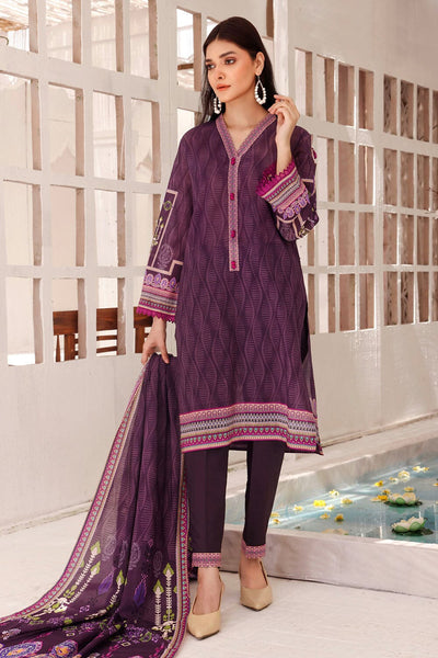 Khas Lawn Stitched 3 Piece KLA-1804 - Salai - Khas 