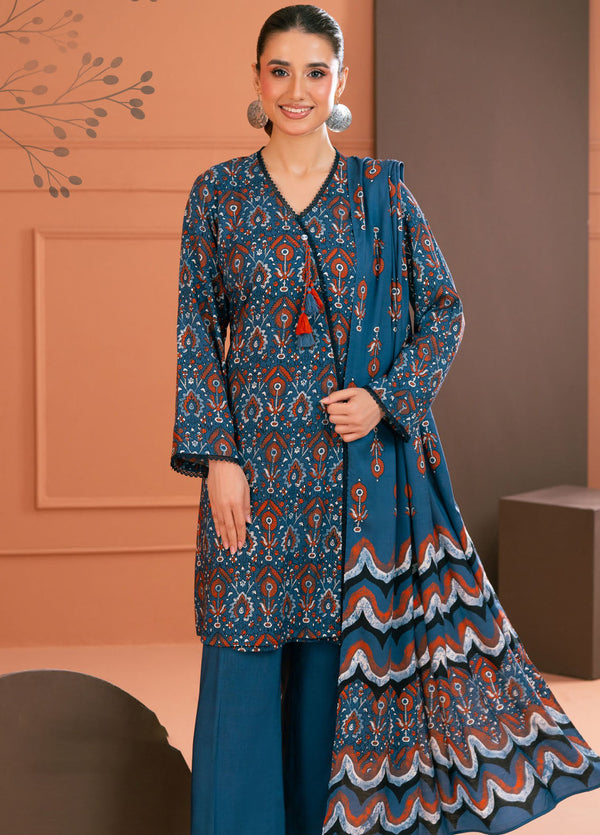 Gul Ahmed Stitched Linen 3 Piece LT#52031 J(33) - Salai - Gul Ahmed RTW Winter 2025 