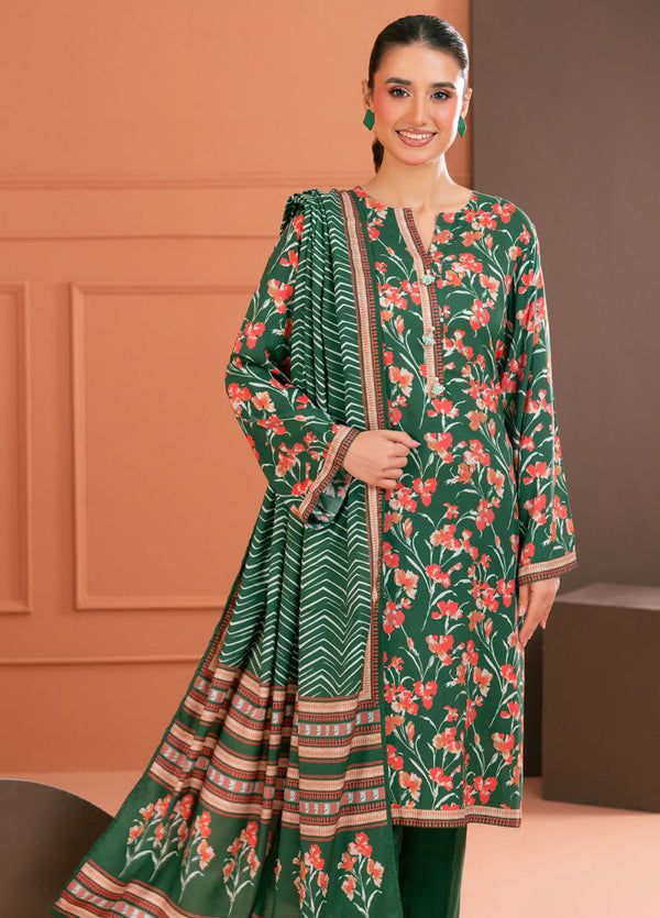 Gul Ahmed Stitched Linen 3 Piece LT#52033 J(44) - Salai - Gul Ahmed RTW Winter 2025 