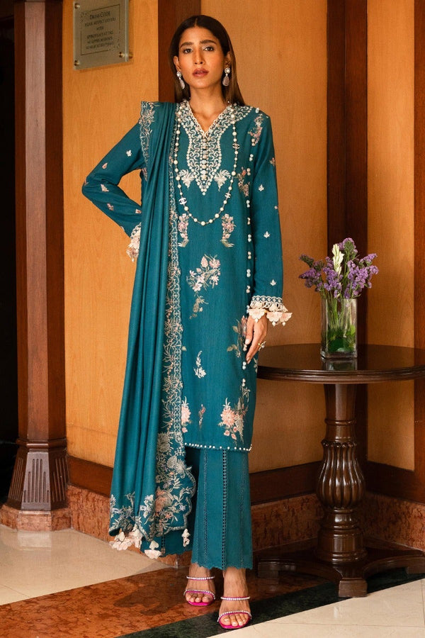 Sana Safinaz Stitched Winter 3 Piece M233-023A - Salai - Sana Safinaz 