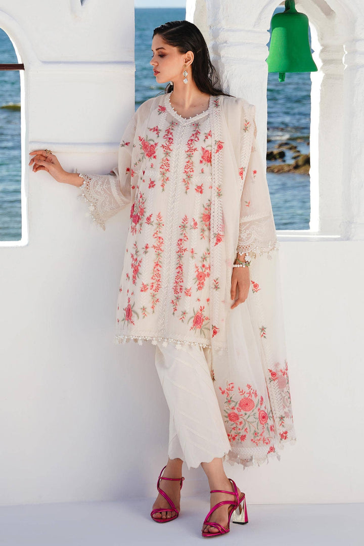 Sana Safinaz Stitched Festive 3 Piece M241-001A - Salai - Sana Safinaz 