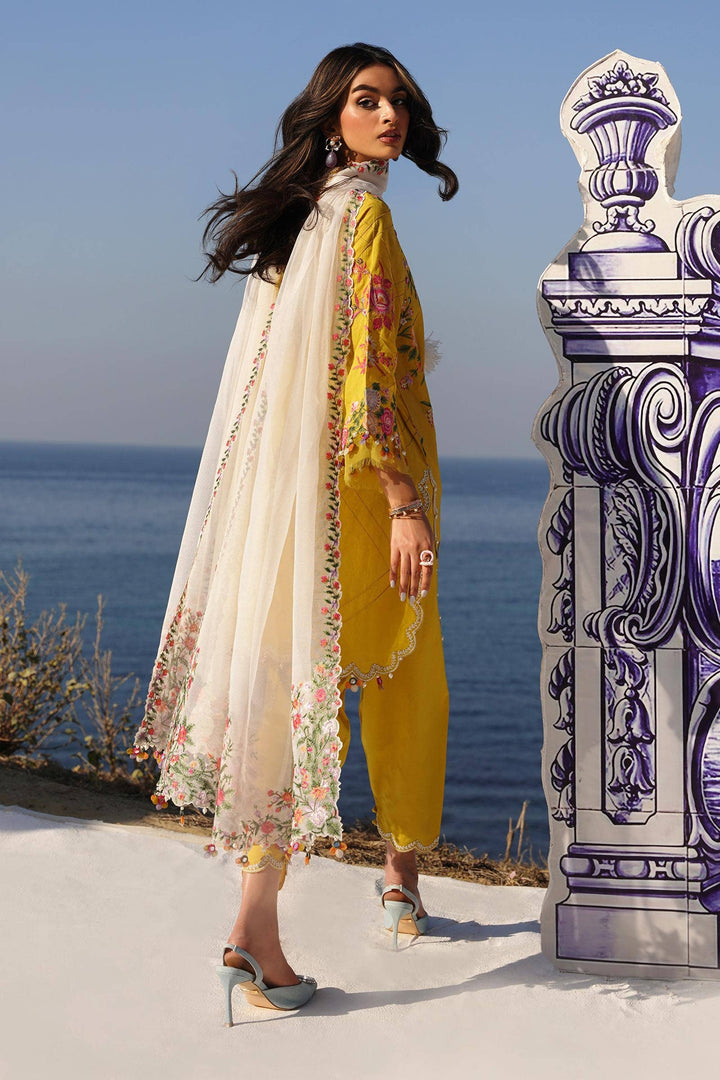 Sana Safinaz Stitched Festive 3 Piece M241-002A - Salai - Sana Safinaz 