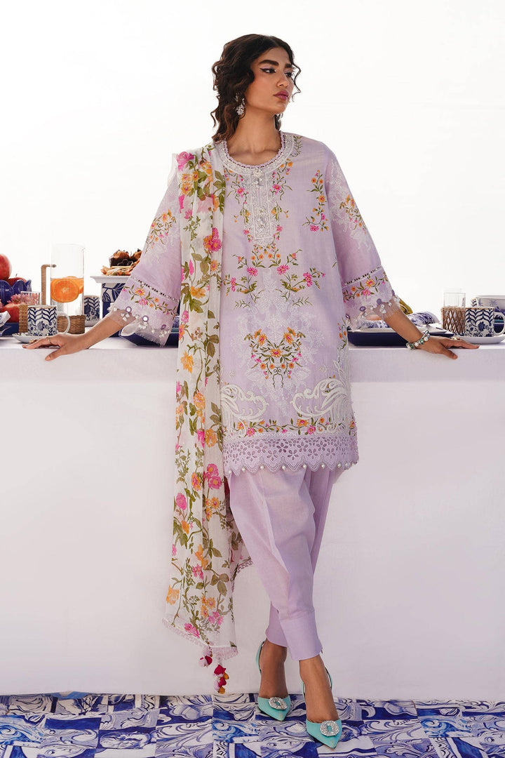 Sana Safinaz Stitched Festive 3 Piece M241-019A - Salai - Salai 