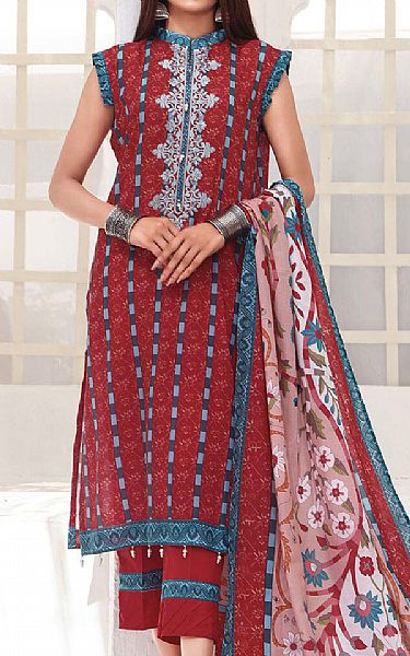 Khas Lawn Stitched 3 Piece KL-1794 - Salai - Khas 