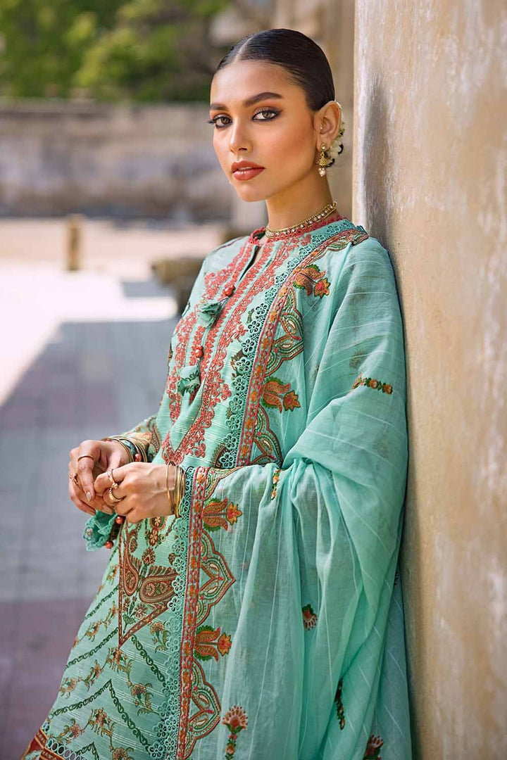 Gul Ahmed Stitched Festive 3 Piece FE#32028 - Salai - Gul Ahmed 