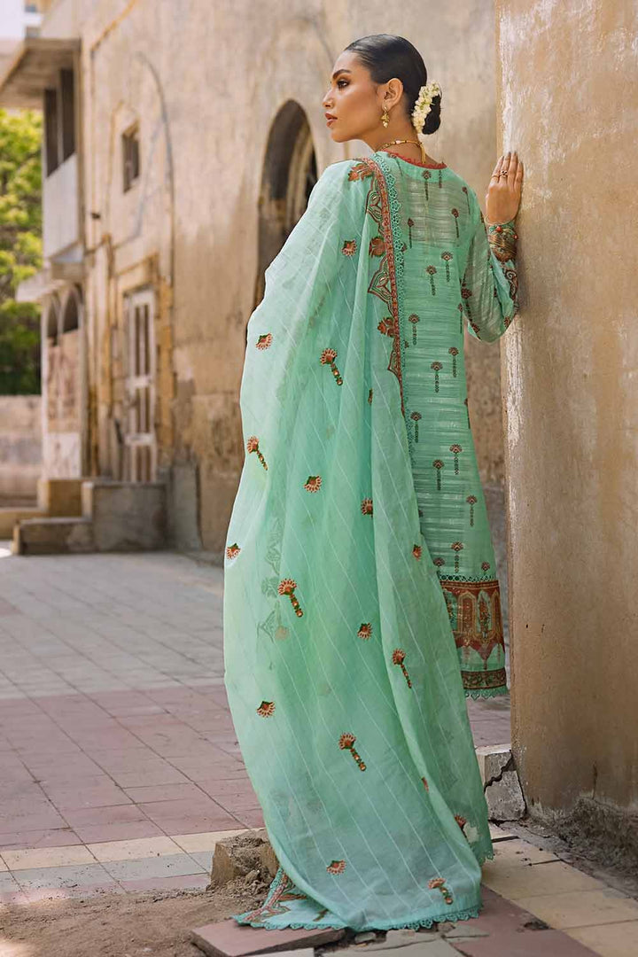 Gul Ahmed Stitched Festive 3 Piece FE#32028 - Salai - Gul Ahmed 