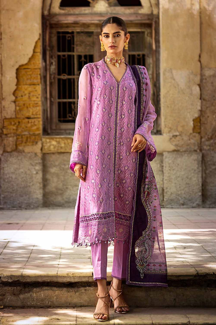 Gul Ahmed Stitched Festive 3 Piece FE#32022 - Salai - Gul Ahmed 