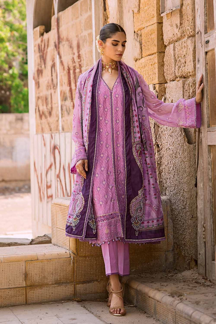 Gul Ahmed Stitched Festive 3 Piece FE#32022 - Salai - Gul Ahmed 