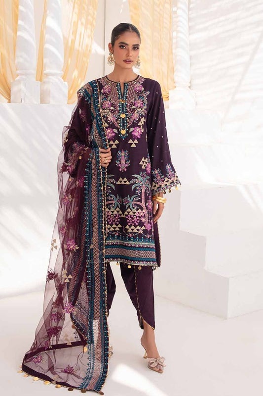 Gul Ahmed Stitched Festive 2024 3 Piece PRW#32017 - Salai - Salai 