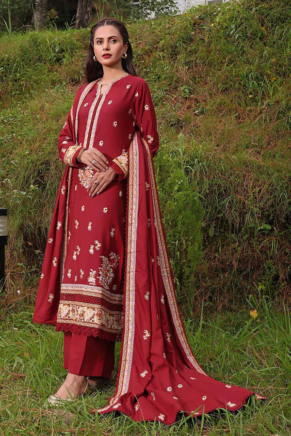 Gul Ahmed Stitched Winter Linen LT-32012 - Salai - Gul Ahmed 