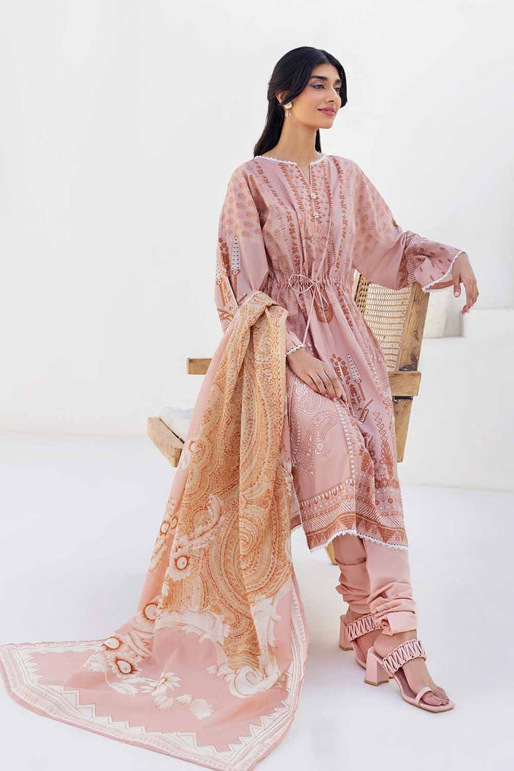 Gul Ahmed Cambric Stitched 3 Piece CBN#32013 - Salai - Gul Ahmed 