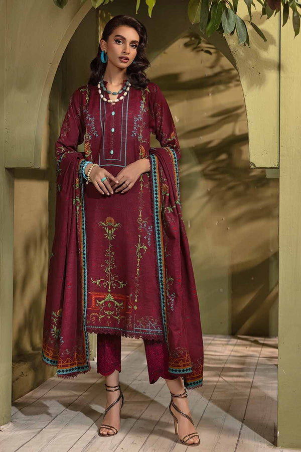 Gul Ahmed Stitched Winter Khaddar K#32029 - Salai - Gul Ahmed 