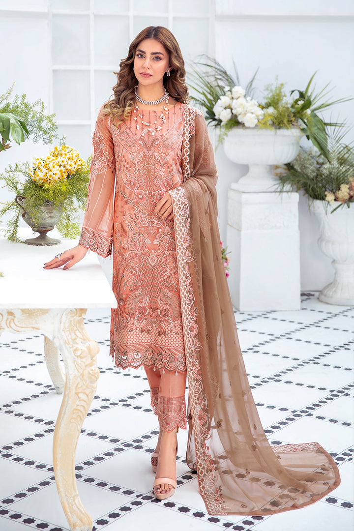 Stitched Formal 3 Piece F2112 - Salai - Salai 