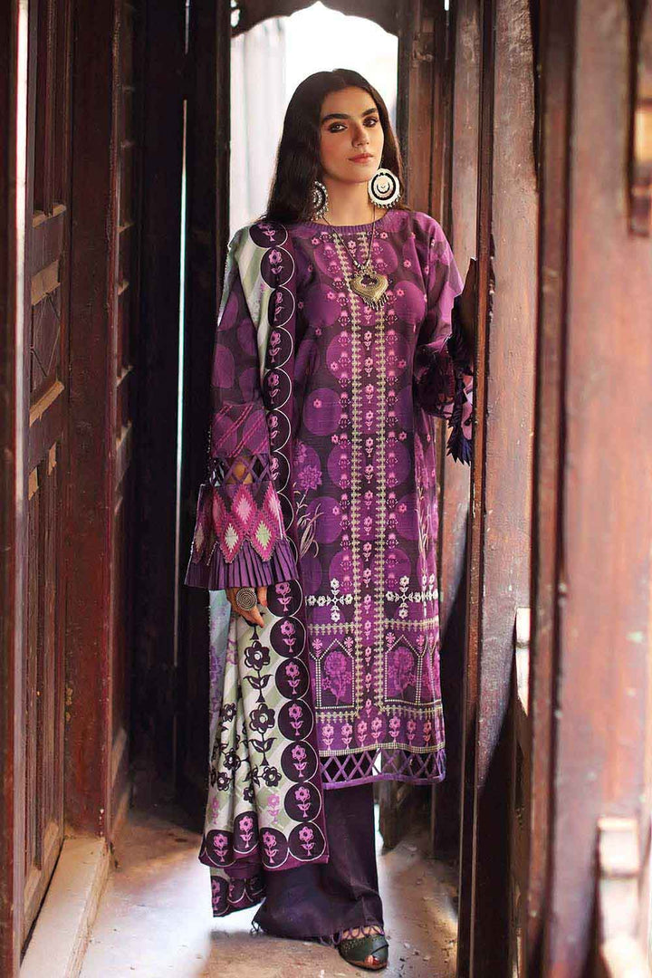 Gul Ahmed Stitched Winter Linen 3 Piece PVS-12002 A - Salai - Gul Ahmed 