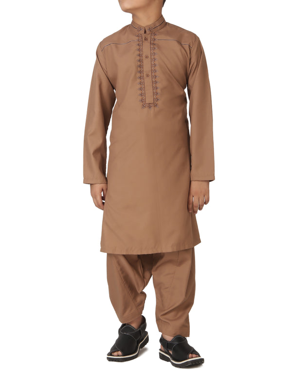 Boys Shalwar Kameez AQ-41906 - Salai - Salai 