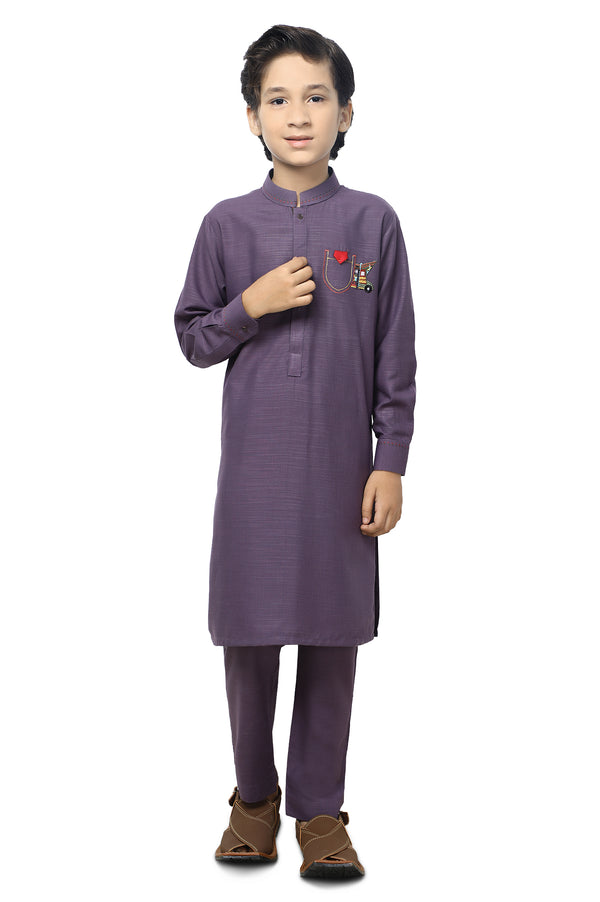 Boys Kurta Shalwar KBH-0134 - Salai - Diners 