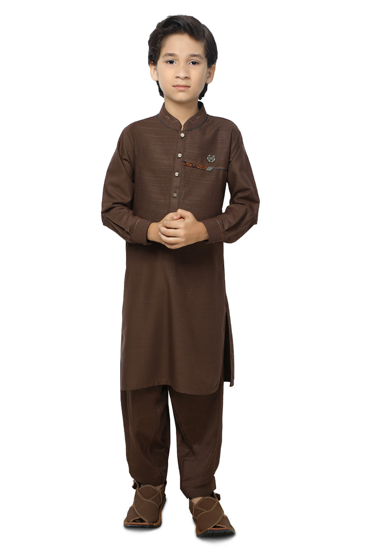 Boys Kurta Shalwar KBH-0142 - Salai - Diners 