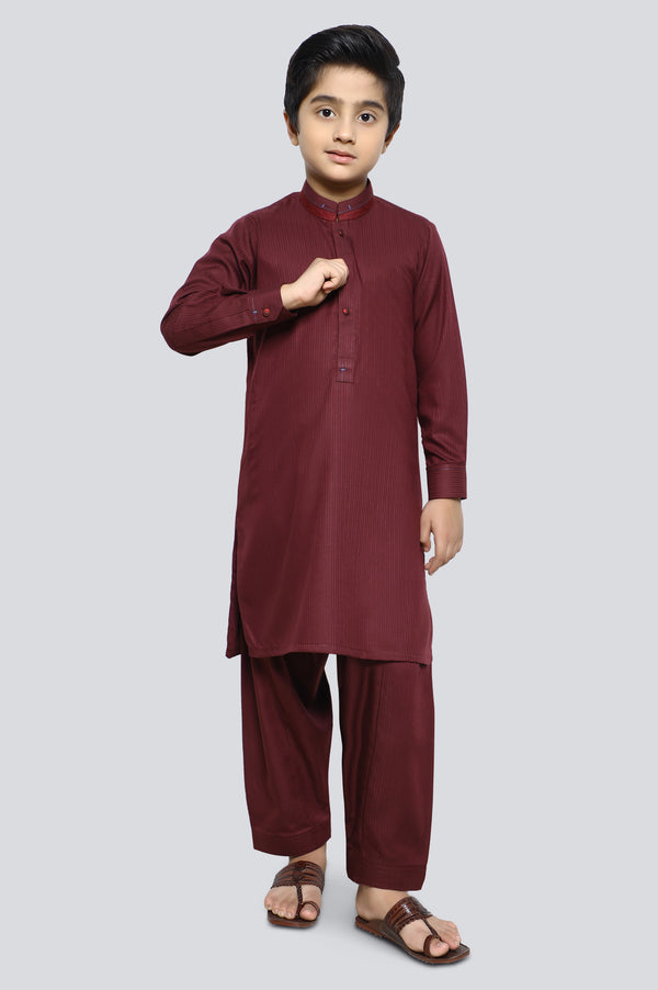 Boys Kurta Shalwar KBH-0191 - Salai - Diners 