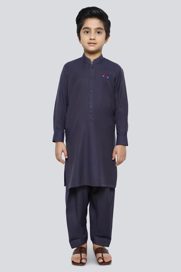 Boys Kurta Shalwar KBH-0193 - Salai - Diners 