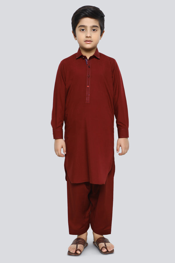 Boys Kurta Shalwar KBH-0194 - Salai - Diners 