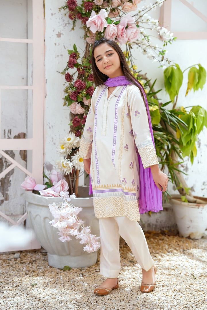 Girls Festive 3 Piece  OFW459 - Salai - Salai 