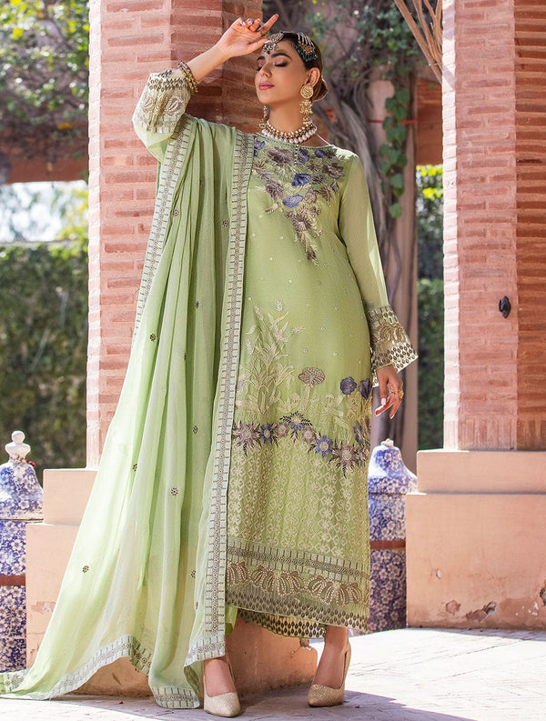 Chiffon Stitched 3 Piece KNAC1146 - Salai - Khas 